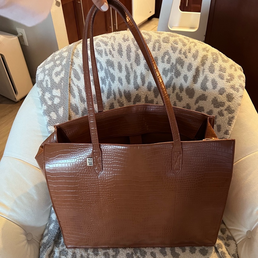 Beis Large Work Tote Camel